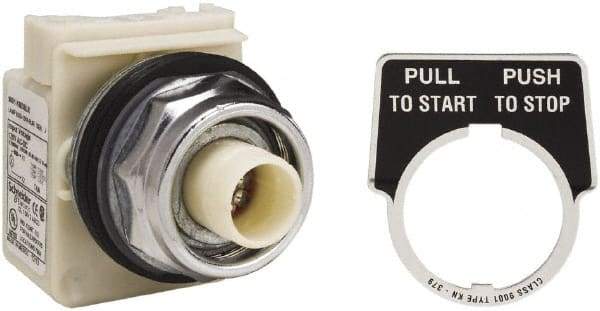 Schneider Electric - 30mm Mount Hole, Extended Straight, Pushbutton Switch Only - Maintained (MA) - Americas Industrial Supply