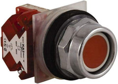 Schneider Electric - 30mm Mount Hole, Extended Straight, Pushbutton Switch with Contact Block - Red Pushbutton, Momentary (MO) - Americas Industrial Supply