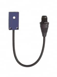 Telemecanique Sensors - PNP, 0.1m Detection, Flat, Ultrasonic Proximity Sensor - 3 Wires, IP67, 12 to 24 VDC, 8mm Wide - Americas Industrial Supply