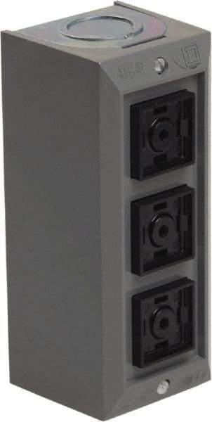Schneider Electric - 3 Operator, Projecting Pushbutton Control Station - No Legend, Momentary Switch, 2NO/3NC Contact, NEMA 1 - Americas Industrial Supply