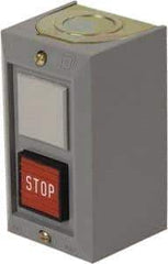 Schneider Electric - 2 Operator, Projecting Pushbutton Control Station - Lower, Raise (Legend), Momentary Switch, 2NO Contact, NEMA 1 - Americas Industrial Supply