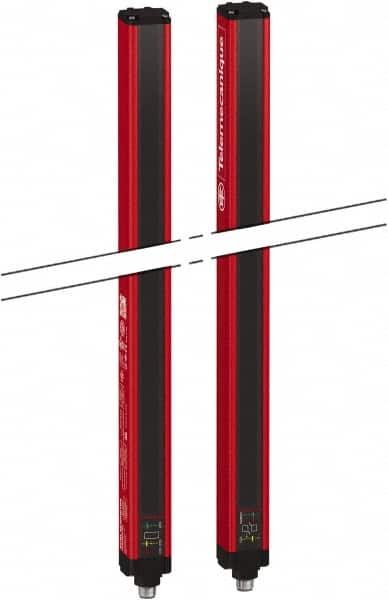 Telemecanique Sensors - 61 Beam, 47.64 Inch Height Protection, 4, 12m Max Sensing, 14 to 131°F, Hand Protection 2, Safety Light Curtain - 24 VDC, Red, Aluminum - Americas Industrial Supply