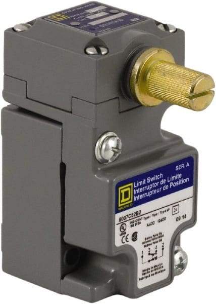 Square D - SPDT, NC/NO, 600 Volt Screw Terminal, Rotary Head Actuator, General Purpose Limit Switch - 1, 2, 4, 6, 12, 13, 6P NEMA Rating, IP67 IPR Rating - Americas Industrial Supply