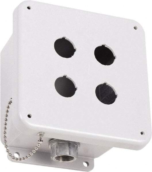 Square D - 4 Hole, 30mm Hole Diameter, Polymer Pushbutton Switch Enclosure - 3, 4, 13, 4X NEMA Rated - Americas Industrial Supply