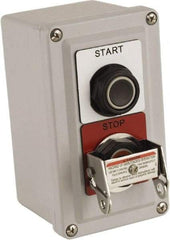 Square D - 2 Operator, Projecting Pushbutton Control Station - Start, Stop (Legend), Momentary Switch, NO/2NC Contact, NEMA 13, 3, 4, 4X - Americas Industrial Supply