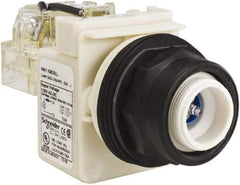 Schneider Electric - 120 V Blue Lens LED Pilot Light - Round Lens, Screw Clamp Connector, 54mm OAL x 42mm Wide, Vibration Resistant - Americas Industrial Supply