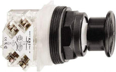 Schneider Electric - 30mm Mount Hole, Extended Mushroom Head, Pushbutton Switch with Contact Block - Round, Black Pushbutton, Maintained (MA) - Americas Industrial Supply