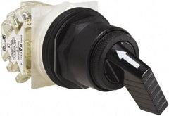 Schneider Electric - 1.18 Inch Mount Hole, 2 Position, Knob and Pushbutton Operated, Selector Switch - Black, Maintained (MA), Anticorrosive, Weatherproof, Dust and Oil Resistant - Americas Industrial Supply