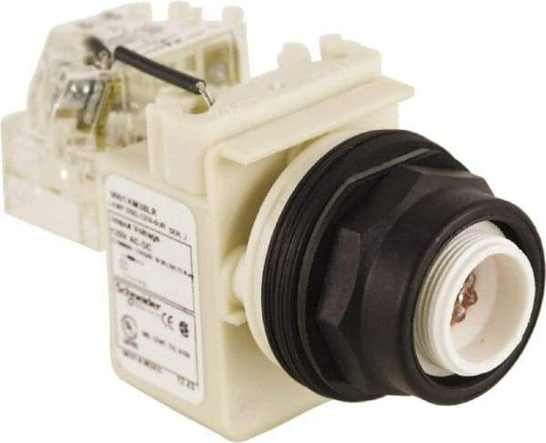Schneider Electric - 120 V LED Press-to-Test Indicating Light - Round Lens, Screw Clamp Connector, Corrosion Resistant, Dust Resistant, Oil Resistant - Americas Industrial Supply