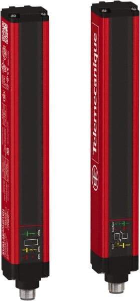 Telemecanique Sensors - 15 Beam, 6.3 Inch Height Protection, 3, 6m Max Sensing, 14 to 131°F, Finger/Hand Protection 4, Safety Light Curtain - 24 VDC, Red, Aluminum - Americas Industrial Supply