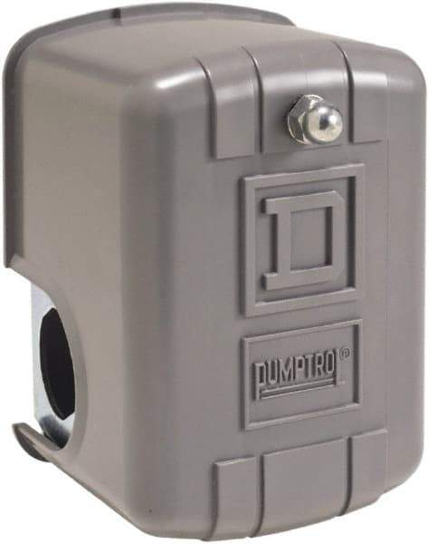 Square D - 1 and 3R NEMA Rated, 20 to 50 psi, Electromechanical Pressure and Level Switch - Adjustable Pressure, 575 VAC, L1-T1, L2-T2 Terminal, For Use with Square D Pumptrol - Americas Industrial Supply