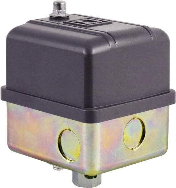 Square D - 1, 7, 9 and 3R NEMA Rated, 60 to 80 psi, Electromechanical Pressure and Level Switch - Adjustable Pressure, 575 VAC, L1-T1, L2-T2 Terminal, For Use with Square D Pumptrol - Americas Industrial Supply