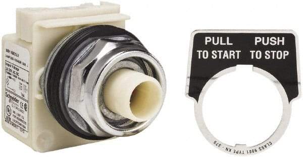 Schneider Electric - 30mm Mount Hole, Extended Straight, Pushbutton Switch Only - Maintained (MA) - Americas Industrial Supply