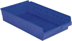 LEWISBins+ - 17-7/8" Deep, Blue Hopper Shelf Bin - 4" High x 11-1/8" Wide x 17-7/8" Long - Americas Industrial Supply