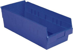 LEWISBins+ - 17-7/8" Deep, Blue Hopper Shelf Bin - 6" High x 8-3/8" Wide x 17-7/8" Long - Americas Industrial Supply