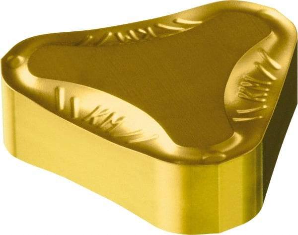 Sandvik Coromant - TNEF1204 KM Grade K20W Carbide Milling Insert - TiCN/Al2O3/TiN Finish, 4.76mm Thick, 12.7mm Inscribed Circle, 2mm Corner Radius - Americas Industrial Supply