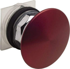 Schneider Electric - 30mm Mount Hole, Extended Mushroom Head, Pushbutton Switch Only - Round, Red Pushbutton, Nonilluminated, Maintained (MA) - Americas Industrial Supply