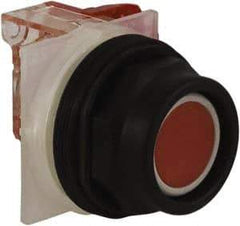 Schneider Electric - 30mm Mount Hole, Extended Straight, Pushbutton Switch with Contact Block - Red Pushbutton, Momentary (MO) - Americas Industrial Supply