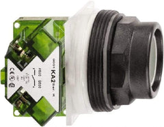 Schneider Electric - 30mm Mount Hole, Extended Straight, Pushbutton Switch with Contact Block - Octagon, Green Pushbutton, Momentary (MO) - Americas Industrial Supply