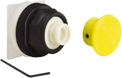 Schneider Electric - 30mm Mount Hole, Extended Mushroom Head, Pushbutton Switch Only - Round, Yellow Pushbutton, Momentary (MO) - Americas Industrial Supply