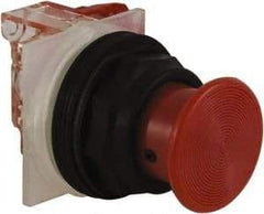 Schneider Electric - 30mm Mount Hole, Extended Straight, Pushbutton Switch with Contact Block - Red Pushbutton, Momentary (MO) - Americas Industrial Supply