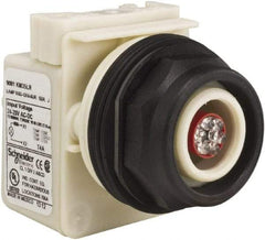 Schneider Electric - 28 V Red Lens LED Pilot Light - Round Lens, Screw Clamp Connector, 54mm OAL x 42mm Wide, Vibration Resistant - Americas Industrial Supply