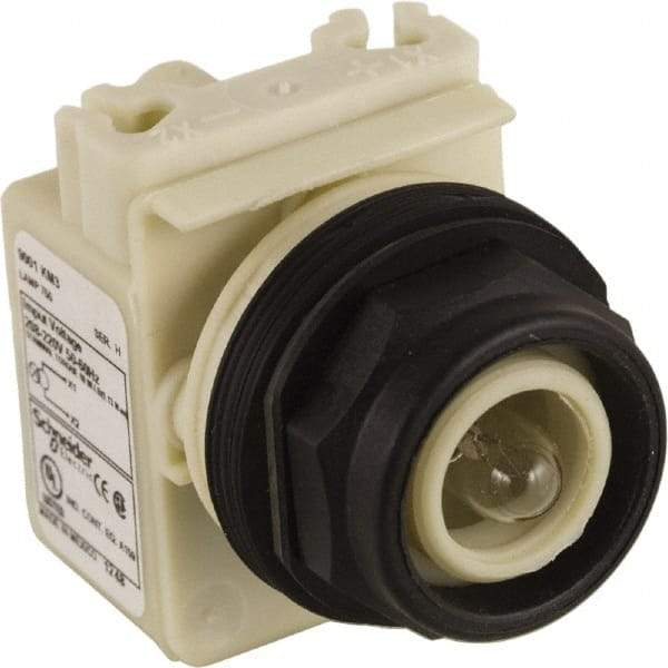 Schneider Electric - 208 VAC at 50/60 Hz via Transformer, 220 VAC at 50/60 Hz via Transformer Indicating Light - Round Lens, Screw Clamp Connector, Corrosion Resistant, Dust Resistant, Oil Resistant - Americas Industrial Supply