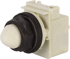 Schneider Electric - 110 VAC at 50/60 Hz via Transformer, 120 VAC at 50/60 Hz via Transformer White Lens Indicating Light - Round Lens, Screw Clamp Connector, Corrosion Resistant, Dust Resistant, Oil Resistant - Americas Industrial Supply