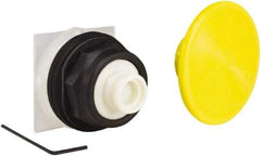 Schneider Electric - 30mm Mount Hole, Extended Mushroom Head, Pushbutton Switch Only - Round, Yellow Pushbutton, Momentary (MO) - Americas Industrial Supply