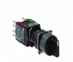 Schneider Electric - 16mm Mount Hole, Selector Switch - Black, Maintained (MA), NO/NC, Vibration Resistant - Americas Industrial Supply