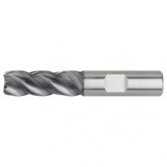 5/8x5/8x1-1/4x3-1/2 4FL Square Carbide End Mill-Weldon Shank-AlTiN - Americas Industrial Supply