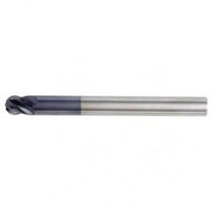 1/2x1/2x5/8x5 Ball Nose 4FL Carbide End Mill-Round Shank-TiAlN - Americas Industrial Supply