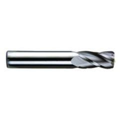 1/2 Dia. x 3 Overall Length 4-Flute .125 C/R Solid Carbide SE End Mill-Round Shank-Center Cut-Uncoated - Americas Industrial Supply