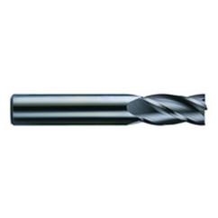 11/16 Dia. x 4 Overall Length 4-Flute Square End Solid Carbide SE End Mill-Round Shank-Center Cut-TiN - Americas Industrial Supply