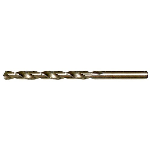 V RHS / RHC HSS-CO 8% (M42) 135 Degree Split Point Cobalt Heavy Duty Jobber Length Drill - Straw / Gold Oxide - Exact Industrial Supply