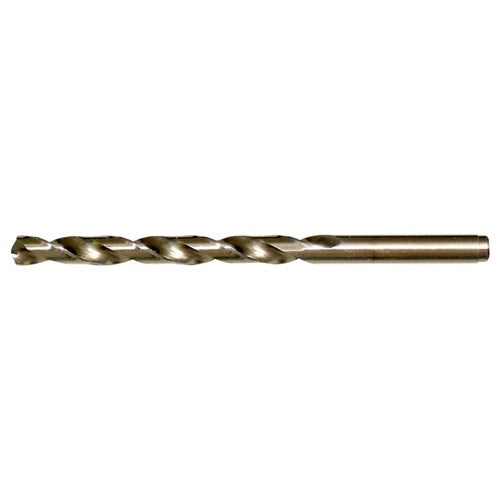 4.60mm RHS / RHC HSS-CO 8% (M42) 135 Degree Split Point NAS907 Type J Cobalt Heavy Duty Jobber Drill - Straw / Gold Oxide - Exact Industrial Supply