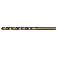 4.60mm RHS / RHC HSS-CO 8% (M42) 135 Degree Split Point NAS907 Type J Cobalt Heavy Duty Jobber Drill - Straw / Gold Oxide - Exact Industrial Supply