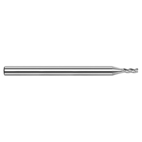 Variable Helix End Mills for Aluminum Alloys - 1.900mm Cutter Diameter × 0.100mm Radius × 5.500mm Length of Cut Carbide Corner Radius End Mill for Aluminum Alloys, 3 Flutes