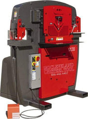 Cleveland Steel Tool - 11" Throat Depth, 100 Ton Punch Pressure, 3-1/2" Punch Capacity Ironworker - 10 hp, 3 Phase, 208/230 Volts, 45-1/2" Wide x 63-1/8" High x 56" Deep - Americas Industrial Supply