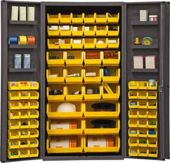 Durham - 6 Shelf 78 Bin Storage Cabinet - Steel, 36" Wide x 24" Deep x 72" High, Gray - Americas Industrial Supply