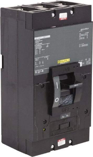 Square D - 400 Amp, 600 V, 3 Pole, Panel Mount Molded Case Circuit Breaker - Magnetic Trip, Multiple Breaking Capacity Ratings - Americas Industrial Supply