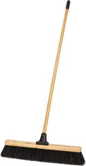 Harper Brush - 24" Heavy Duty Polypropylene Push Broom - 4" Bristle Length, Wood Block, Bolt-On Handle Connection, Handle Included - Americas Industrial Supply
