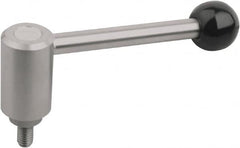 KIPP - 3/4-10, Stainless Steel Threaded Stud Adjustable Clamping Handle - 154.5mm OAL, 76.5mm High - Americas Industrial Supply