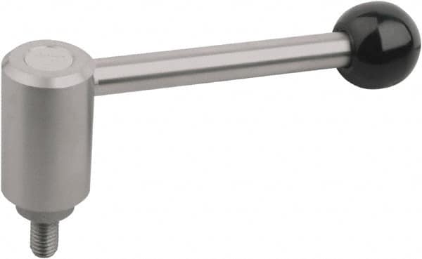 KIPP - 3/4-10, Stainless Steel Threaded Stud Adjustable Clamping Handle - 154.5mm OAL, 76.5mm High - Americas Industrial Supply