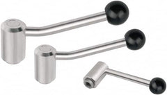KIPP - M8, Stainless Steel Threaded Hole Adjustable Clamping Handle - 104mm OAL, 49.5mm High - Americas Industrial Supply