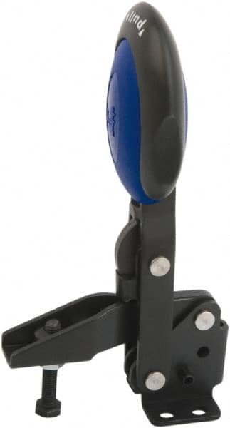 KIPP - Vertical Handle, Manual Hold Down Toggle Clamp - U-Bar, Flanged Base, Nitride/Oxide Finish, Steel - Americas Industrial Supply