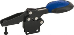 KIPP - Horizontal Handle, Manual Hold Down Toggle Clamp - U-Bar, Straight Base, Nitride/Oxide Finish, Steel - Americas Industrial Supply