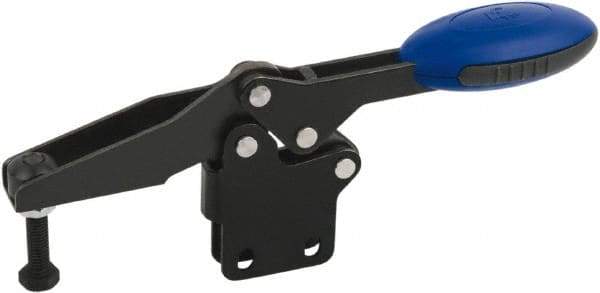 KIPP - Horizontal Handle, Manual Hold Down Toggle Clamp - U-Bar, Straight Base, Nitride/Oxide Finish, Steel - Americas Industrial Supply