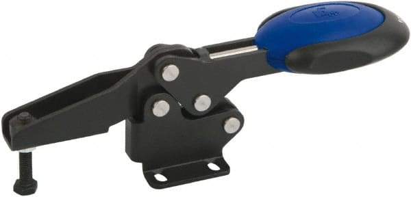 KIPP - Horizontal Handle, Manual Hold Down Toggle Clamp - U-Bar, Flanged Base, Nitride/Oxide Finish, Steel - Americas Industrial Supply