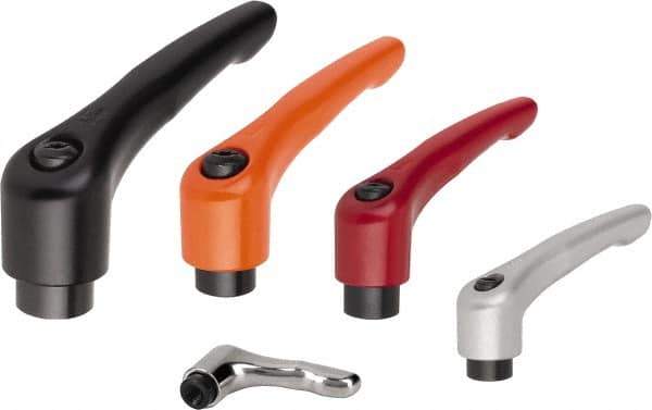 KIPP - M8, Zinc Threaded Hole Adjustable Clamping Handle - 74.5mm OAL, 45.5mm High - Americas Industrial Supply